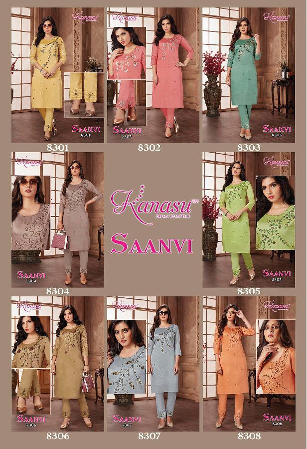 Kanasu Saanvi Silk Embroidery Kurti With Bottom Catalog
